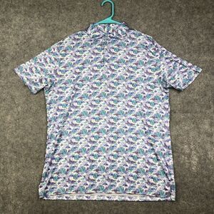 TailorByrd Golf Polo Shirt Men's Medium Geometric Performance Abstract Preppy